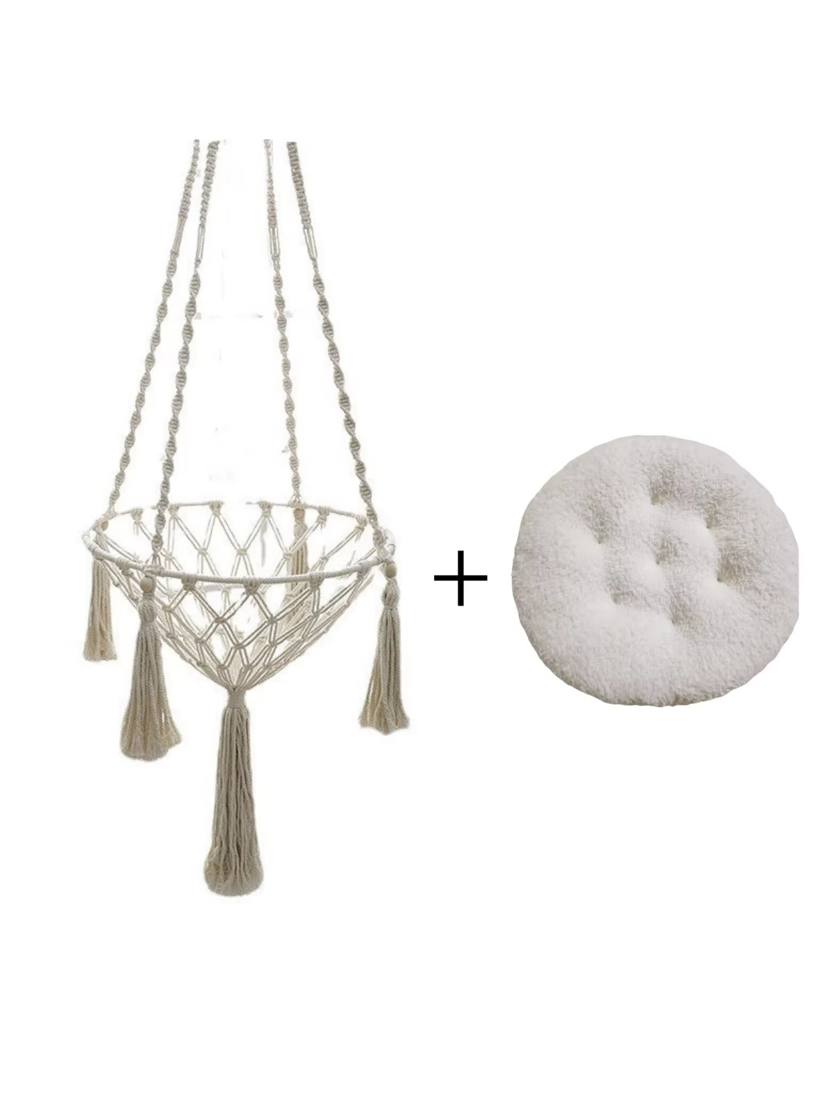 Hand-Woven Cotton Rope Winter Pet Hammock for Cats - Indoor Hanging Basket and Den
