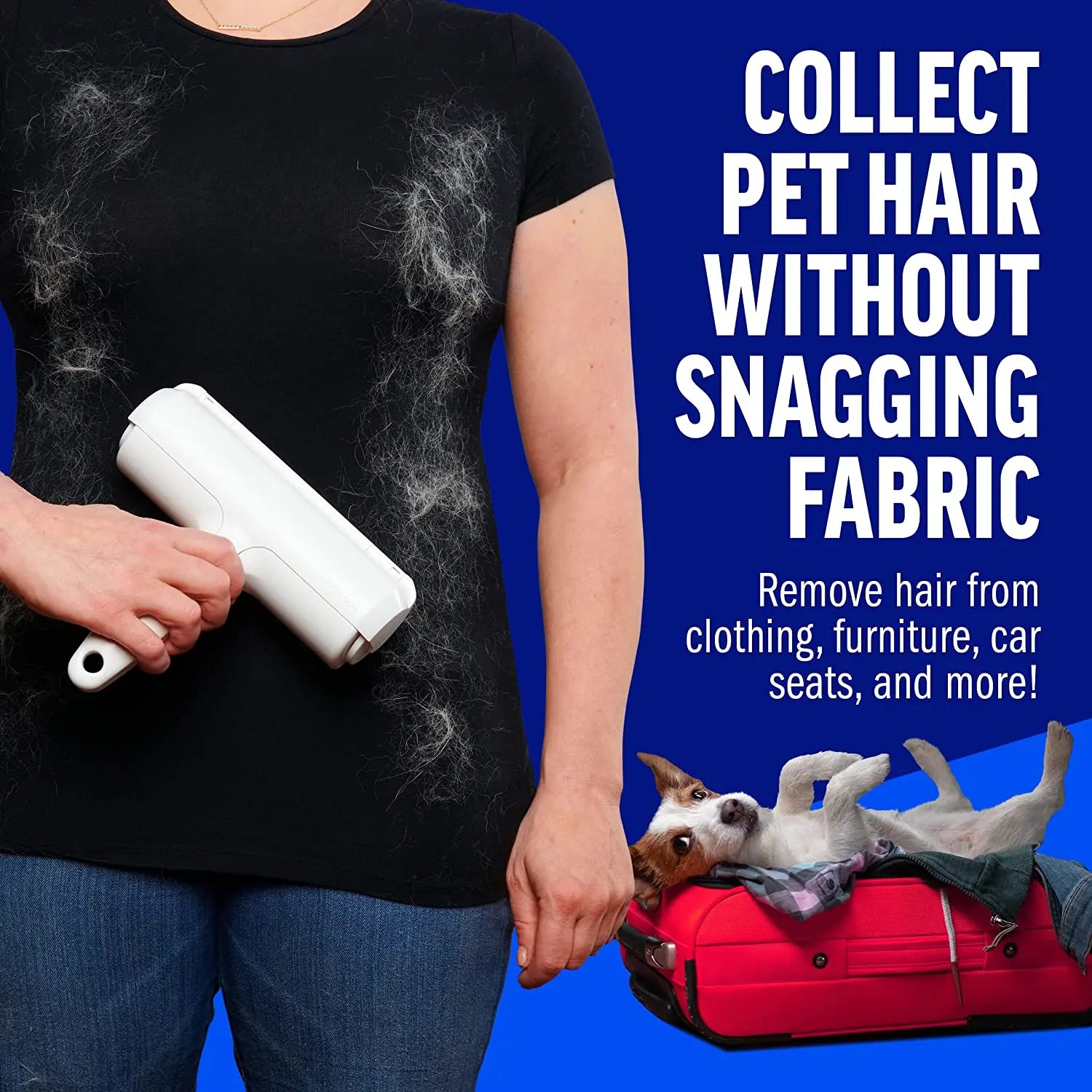Pet Hair Remover Roller - Self-Cleaning Fur Removal Tool for Dogs and Cats - Efficient Solution for Furniture Care